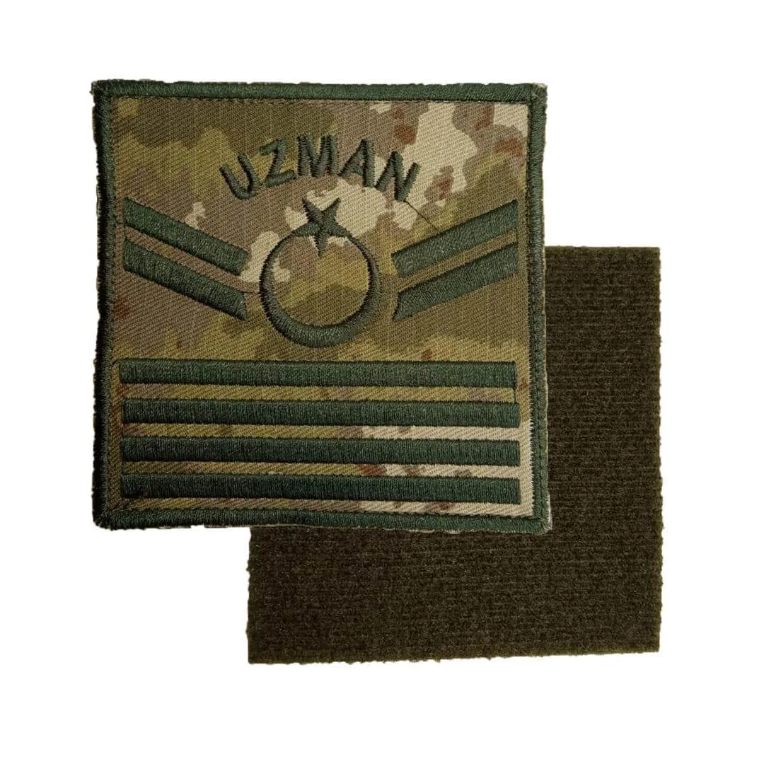 TSK KK Uzman Çavuş Rütbesi - Kare Omuz Askeri Rütbe