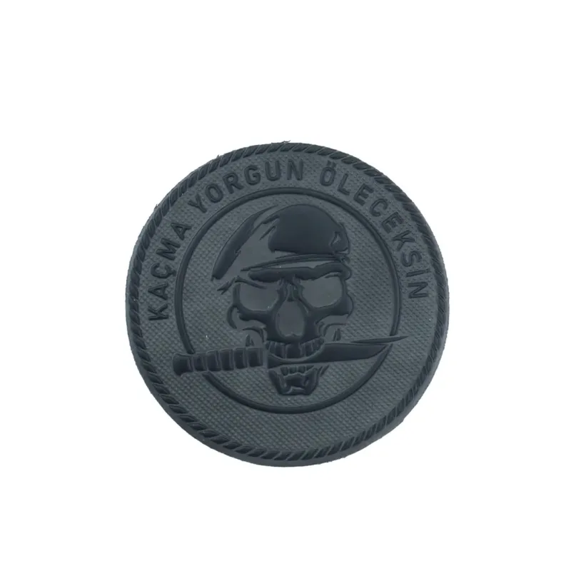 "Kaçma Yorgun Öleceksin" Patch - Gri Füme Arma
