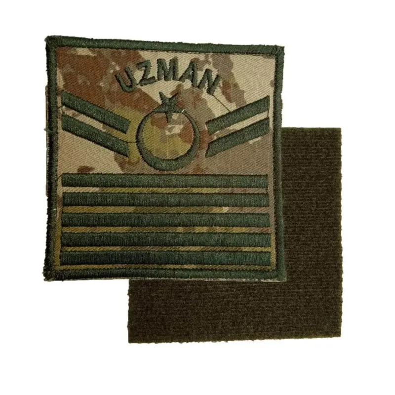 TSK KK Uzman Çavuş Rütbesi - Kare Omuz Askeri Rütbe