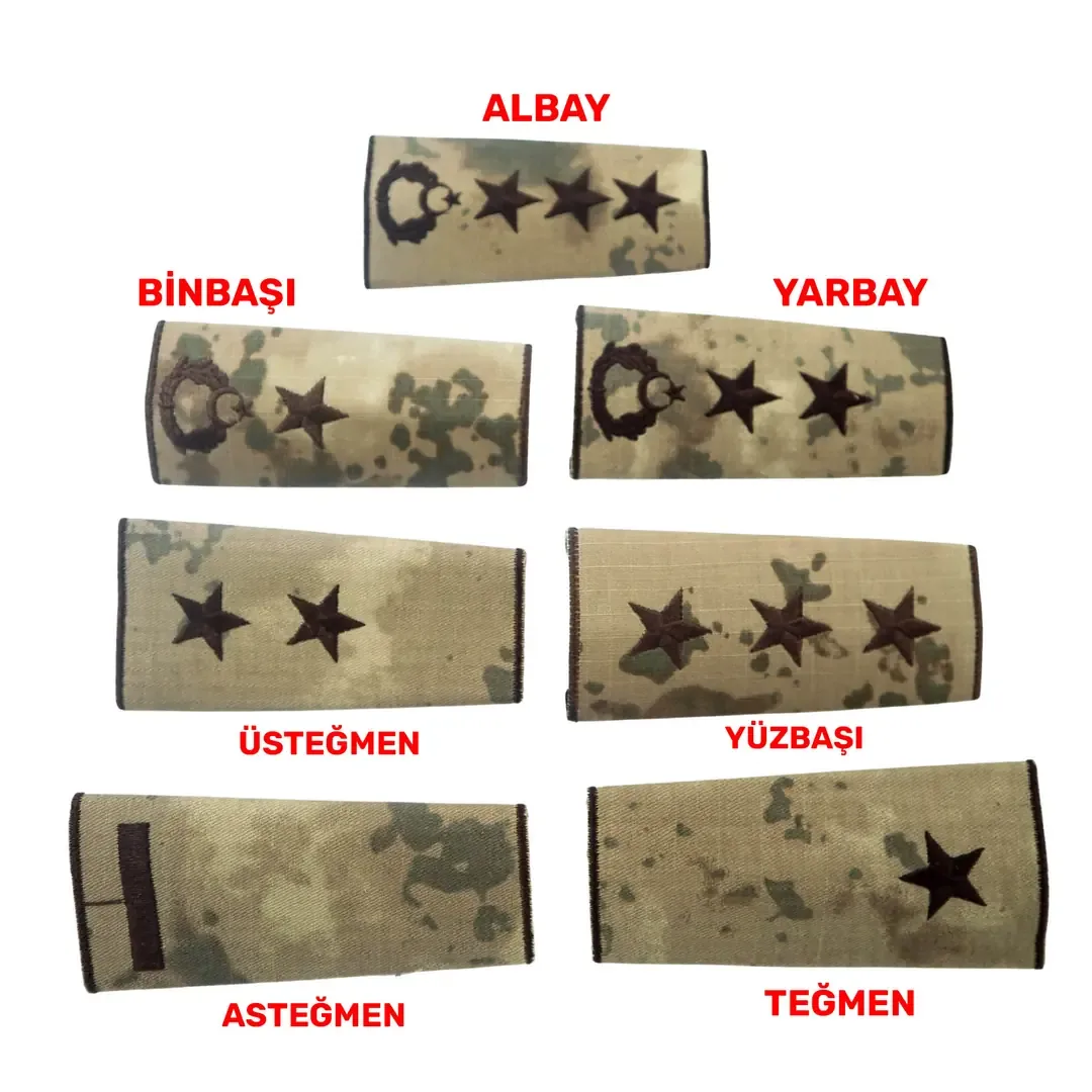 Jandarma Köprü Subay Rütbesi Apolet - Asteğmen'den Albay'a