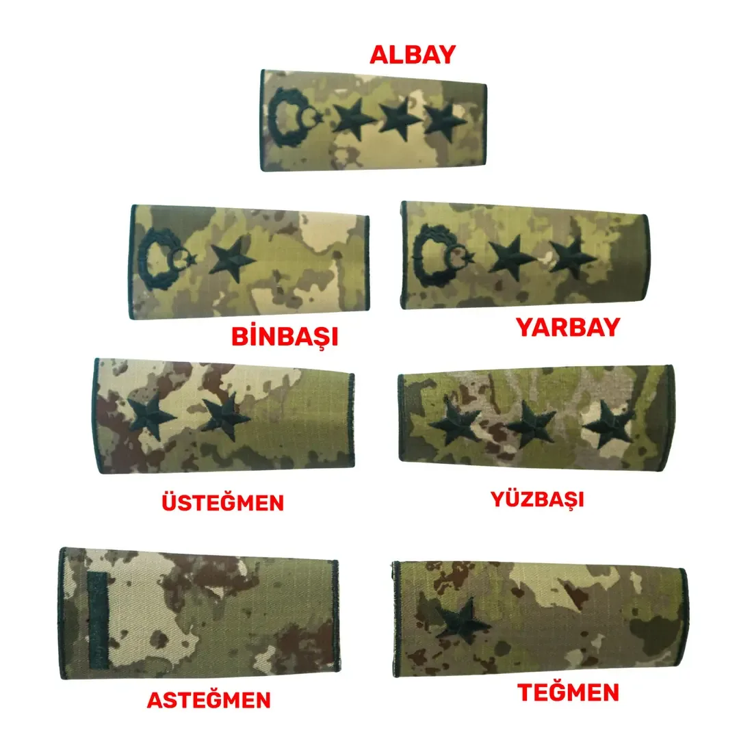 TSK Omuz Subay Rütbesi - Asteğmen'den Albay'a (Kopya)