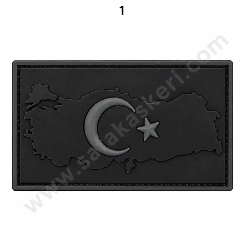Türkiye Haritası Üstünde Türk Bayrağı