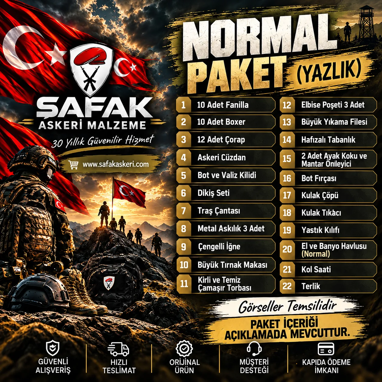 Normal Asker Paketi (Yazlık)