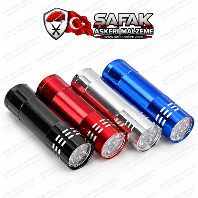 Mini LED El Feneri – Metal Gövdeli, Çok LED'li, Taşınabilir Cep Feneri (4 Renk)